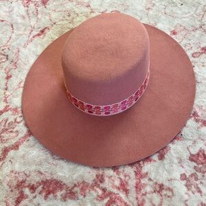 Lack Of Color Pink Wide-Brim Hat